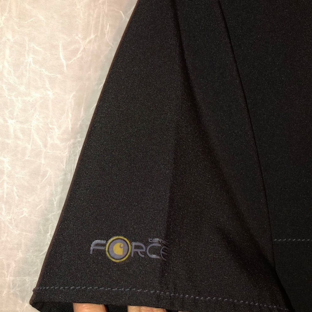 carhartt M Force Stretch Black Blue Scrub Top - Picture 8 of 15
